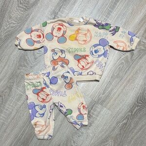 Colorful Mickey & Friends Print Matching Set